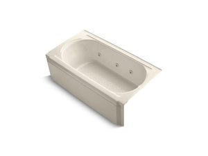 KOHLER K-724-H2-47 Memoirs 60" x 34" alcove whirlpool with right-hand drain and heater without jet trim