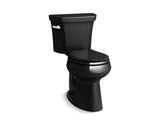 KOHLER 5481-7 Highline Comfort Height Two-Piece Round-Front 1.28 Gpf Chair Height Toilet in Black