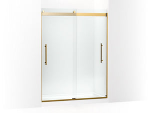 KOHLER K-702423-L Levity Plus Frameless sliding shower door, 77-9/16" H x 56-5/8 - 59-5/8" W, with 5/16"-thick Crystal Clear glass