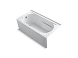 KOHLER K-1184-LAW Devonshire 60" x 32" alcove bath with Bask heated surface, integral apron and left-hand drain