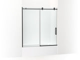 KOHLER K-707626-8L Cursiva Sliding bath door, 62" H x 56-1/8 - 59-7/8" W, with 5/16" thick Crystal Clear glass