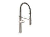 KOHLER K-22973 Crue Semi-professional kitchen sink faucet with three-function sprayhead