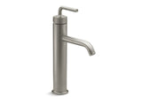 KOHLER K-14404-4A Purist Tall Single-handle bathroom sink faucet with straight lever handle