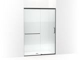 KOHLER K-707614-8G81 Elate Tall Sliding shower door, 75-1/2" H x 50-1/4 - 53-5/8" W, with heavy 5/16" thick Crystal Clear glass with privacy band