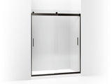 KOHLER K-706009-L Levity Sliding shower door, 74" H x 56-5/8 - 59-5/8" W, with 1/4" thick Crystal Clear glass