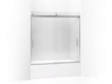KOHLER K-706001-L Levity Sliding bath door, 59-3/4" H x 54 - 57" W, with 1/4" thick Crystal Clear glass