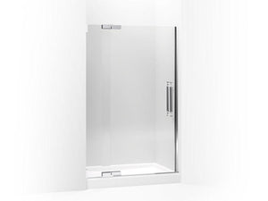 KOHLER 705722-L-SHP Pinstripe Pivot Shower Door, 72-1/4" H X 45-1/4 - 47-3/4" W, With 1/2" Thick Crystal Clear Glass in Bright Polished Silver