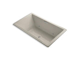 KOHLER K-1174-GVBCW-G9 Underscore Rectangle 72" x 42" drop-in VibrAcoustic + BubbleMassage(TM) Air Bath with Bask(TM) heated surface and chromatherapy and center drain