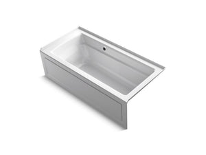 KOHLER K-1948-RAW Archer 66" x 32" alcove bath with Bask heated surface, integral apron, integral flange, and right-hand drain