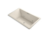KOHLER K-1174-GVBCW-47 Underscore Rectangle 72" x 42" drop-in VibrAcoustic + BubbleMassage(TM) Air Bath with Bask(TM) heated surface and chromatherapy and center drain