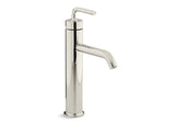 KOHLER K-14404-4A Purist Tall single-handle bathroom sink faucet with lever handle, 1.2 gpm