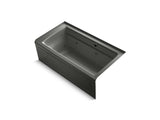 KOHLER K-1122-RAW Archer 60" x 32" alcove whirlpool bath with Bask heated surface, integral apron, integral flange and right-hand drain