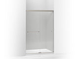 KOHLER K-707100-L Revel Sliding shower door, 70" H x 44-5/8 - 47-5/8" W, with 1/4" thick Crystal Clear glass