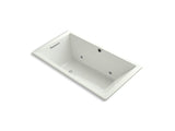 KOHLER K-1173-GCW-NY Underscore Rectangle 66" x 36" drop-in BubbleMassage(TM) Air Bath with Bask heated suface, chromatherapy and reversible drain
