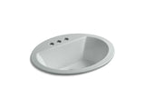 KOHLER K-2699-4-95 Bryant Oval Drop-in bathroom sink with 4" centerset faucet holes