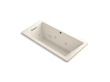 KOHLER K-1822-H2-47 Underscore Rectangle 66" x 32" drop-in whirlpool with heater without jet trim