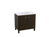 KOHLER K-CM99506-BD1 Jacquard 36" bathroom vanity cabinet with sink and quartz top