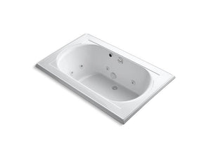 KOHLER K-1170-H2-0 Memoirs 66" x 42" drop-in whirlpool with reversible drain and heater without jet trim