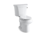 KOHLER 3997-UR-0 Wellworth Two-Piece Round-Front 1.28 Gpf Toilet With Right-Hand Trip Lever And Insulated Tank in White