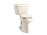 KOHLER 5296-RA-47 Highline Classic Comfort Height Two-Piece Round-Front 1.28 Gpf Chair Height Toilet With Right-Hand Trip Lever in Almond