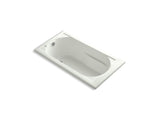 KOHLER K-1184-W1 Devonshire 60" x 32" drop-in bath with Bask heated surface and reversible drain