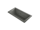 KOHLER K-1822-H2-58 Underscore Rectangle 66" x 32" drop-in whirlpool with heater without jet trim