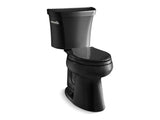 KOHLER 5298-T-7 Highline Comfort Height Two-Piece Elongated 1.0 Gpf Chair Height Toilet With Tank Cover Locks in Black