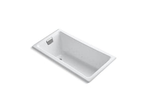 KOHLER K-852-G0-0 Tea-for-Two 60" x 32" drop-in BubbleMassage air bath with White airjet finish