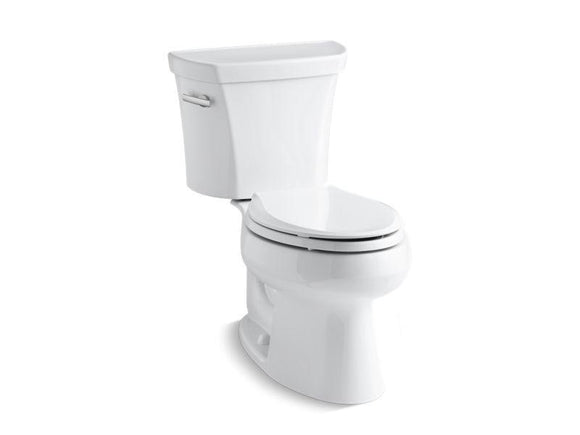 KOHLER 3998-U-0 Wellworth Two-Piece Elongated 1.28 Gpf Toilet With Insulated Tank in White