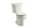 KOHLER 3947-96 Wellworth Two-Piece Round-Front 1.28 Gpf Toilet With 14" Rough-In in Biscuit