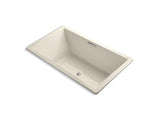 KOHLER K-1174-GVB-47 Underscore Rectangle 72" x 42" drop-in VibrAcoustic + BubbleMassage(TM) Air Bath with center drain