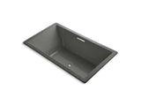KOHLER K-1174-GVB-58 Underscore Rectangle 72" x 42" drop-in VibrAcoustic + BubbleMassage(TM) Air Bath with center drain