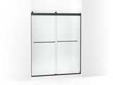 KOHLER K-706015-D3 Levity Sliding shower door, 74" H x 56-5/8 - 59-5/8" W, with 1/4" thick Frosted glass