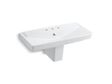 KOHLER 5148-8-0 Rêve 39" Semi-Pedestal Bathroom Sink With 8" Widespread Faucet Holes in White