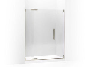 KOHLER 705705-L-NX Purist Pivot Shower Door, 72-1/4" H X 57-1/4 - 59-3/4" W, With 3/8" Thick Crystal Clear Glass in Brushed Nickel Anodized