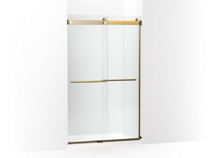 KOHLER K-702422-L Levity Plus Frameless sliding shower door, 77-9/16" H x 44-5/8 - 47-5/8" W, with 5/16"-thick Crystal Clear glass