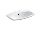 KOHLER K-2351-8 Cimarron Drop-in bathroom sink with 8" widespread faucet holes