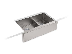 KOHLER K-5416 Strive Smart Divide 35-1/2" undermount double-bowl farmhouse kitchen sink
