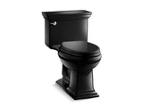 KOHLER 3813-7 Memoirs Stately Comfort Height One-Piece Compact Elongated 1.28 Gpf Chair Height Toilet With Quiet-Close Seat in Black