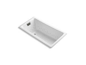 KOHLER K-852-GBN-0 Tea-for-Two 60" x 32" drop-in BubbleMassage air bath with Vibrant Brushed Nickel airjet finish