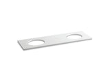 KOHLER 5434-S33 Solid/Expressions 73" Vanity Top With Double Verticyl(R) Oval Cutout in White Expressions
