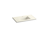 KOHLER K-2781-1 Ceramic/Impressions 37" rectangular vanity-top bathroom sink with single faucet hole