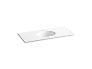 KOHLER K-2891-1 Ceramic/Impressions 49" oval vanity-top bathroom sink with single faucet hole