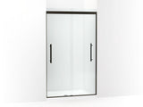 KOHLER 706534-8L-ABZ Prim Frameless Sliding Shower Door in Crystal Clear glass with Anodized Dark Bronze frame