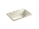 KOHLER K-5871-4A2-FD Riverby 33" x 22" x 9-5/8" top-mount single bowl kitchen sink w/ accessories