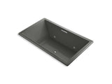 KOHLER K-1174-GVBCW-58 Underscore Rectangle 72" x 42" drop-in VibrAcoustic + BubbleMassage(TM) Air Bath with Bask(TM) heated surface and chromatherapy and center drain