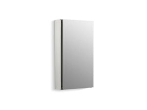 KOHLER 11808-CA1 15" W X 26" H Aluminum Single-Door Medicine Cabinet With Mirrored Door And White Interior in Mirror Finish/White Interior