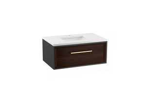 KOHLER K-CM33566-BD1 Lodern 36" wall-hung bathroom vanity cabinet with sink and quartz top
