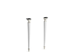 KOHLER 2317-SN-0 Kathryn Octagonal Fireclay/Polished Nickel Tapered Brass Table Legs in White