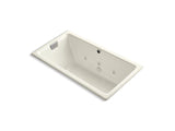 KOHLER K-856-H2-96 Tea-for-Two 66" x 36" drop-in whirlpool with end drain and heater without trim